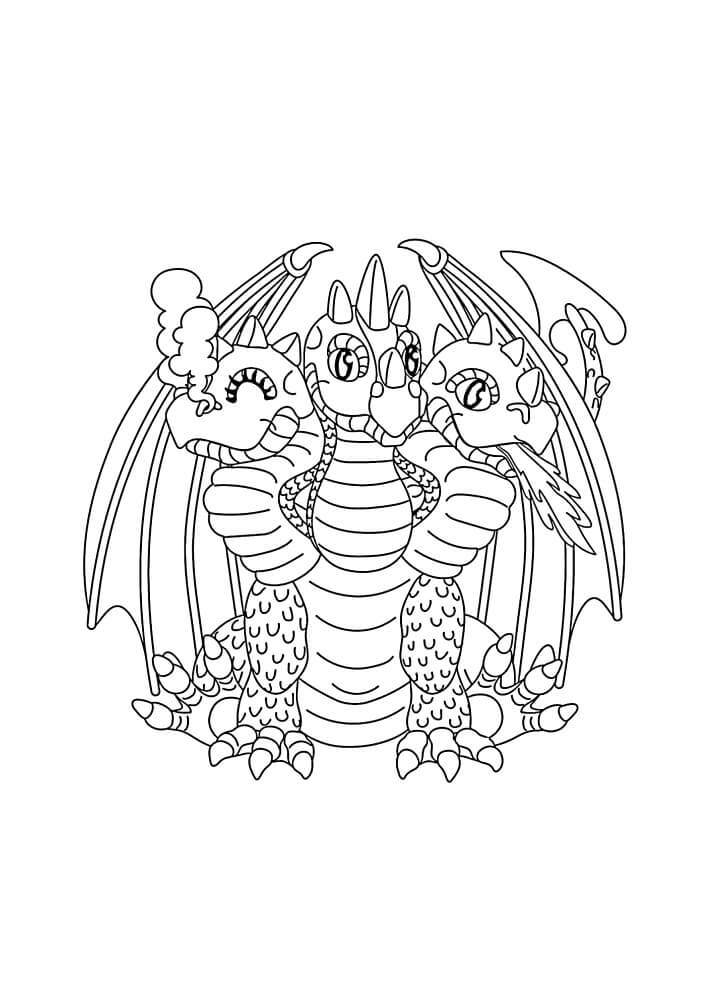 Dibujo de Hidra de Dibujos Animados para Colorear y Imprimir