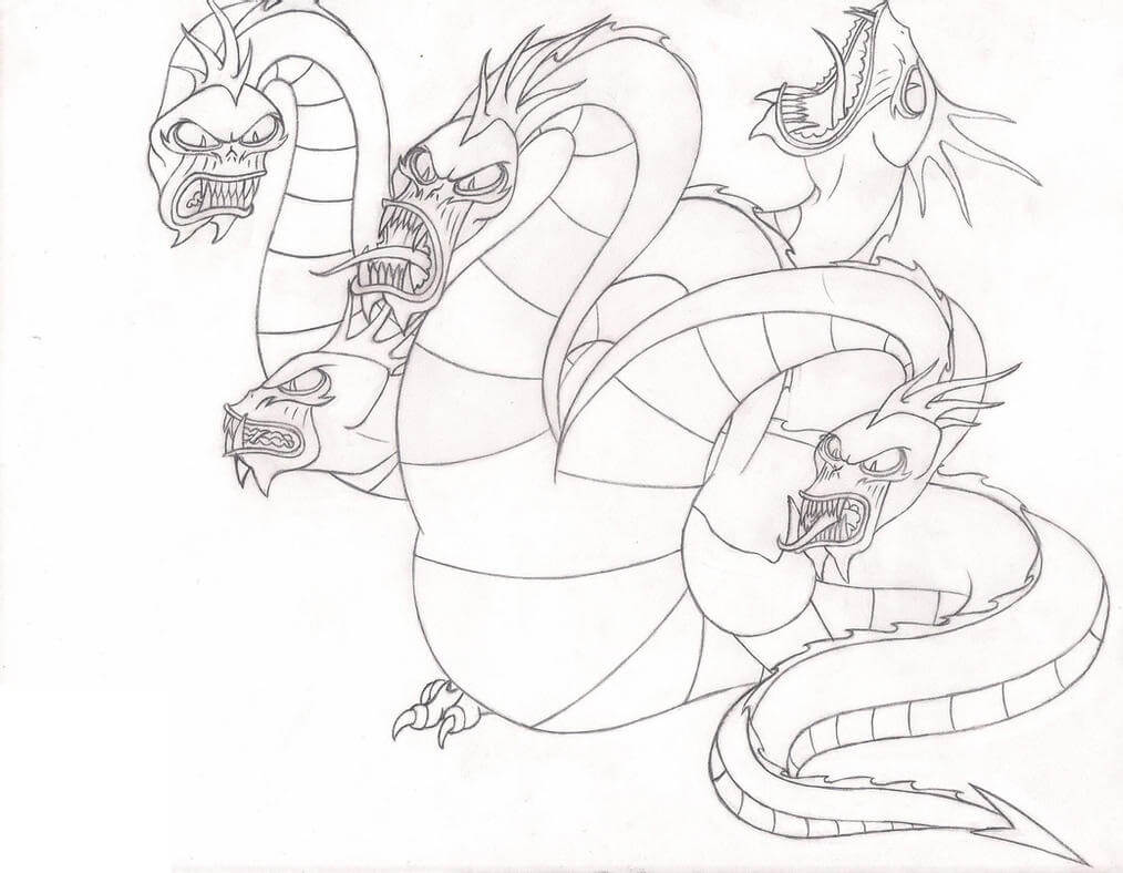 Dibujo de Hidra de Miedo para Colorear y Imprimir