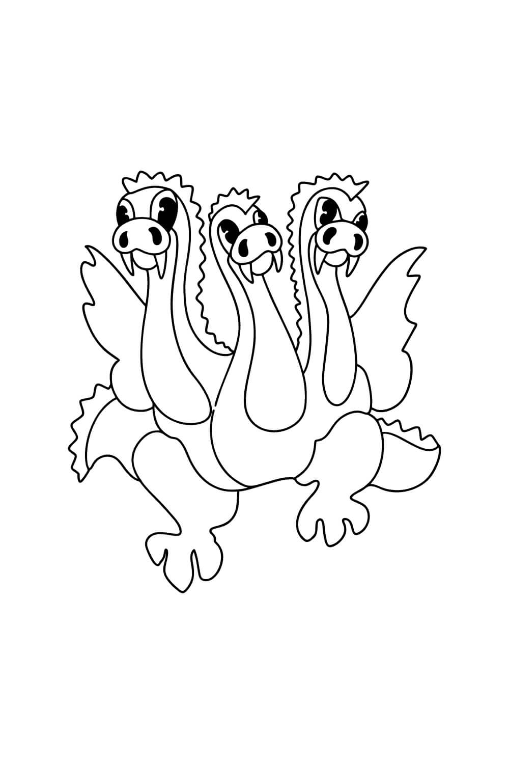 Dibujo de Hidra Divertida para Colorear y Imprimir