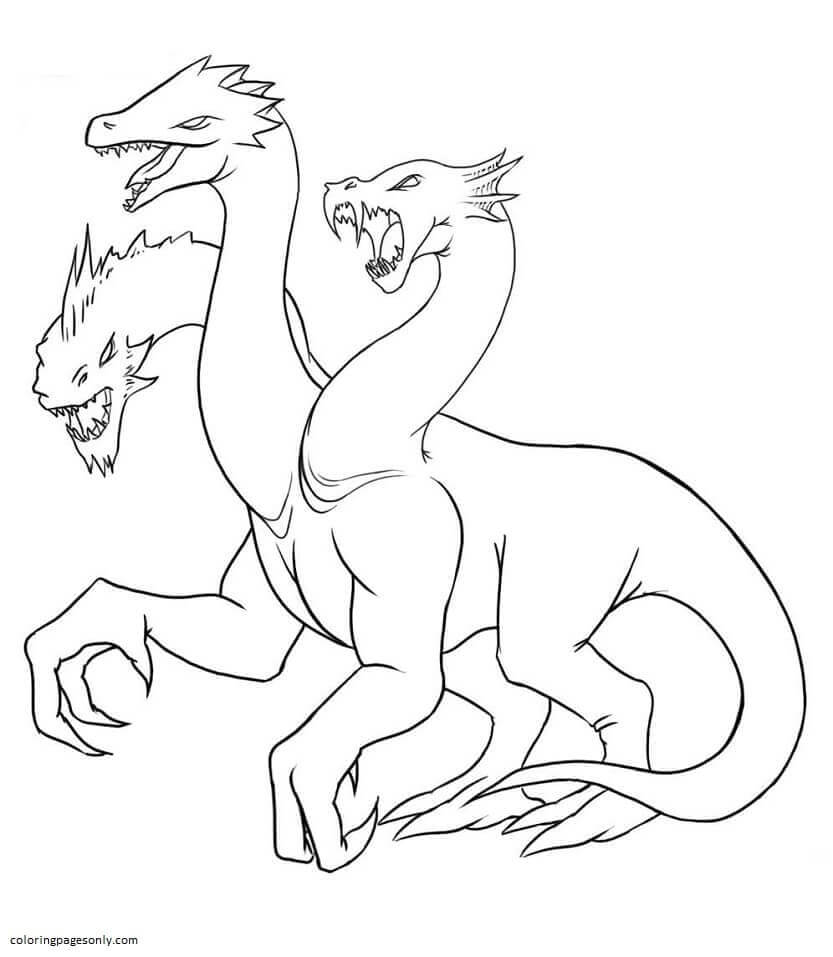 Dibujo de Hidra Normal para Colorear y Imprimir