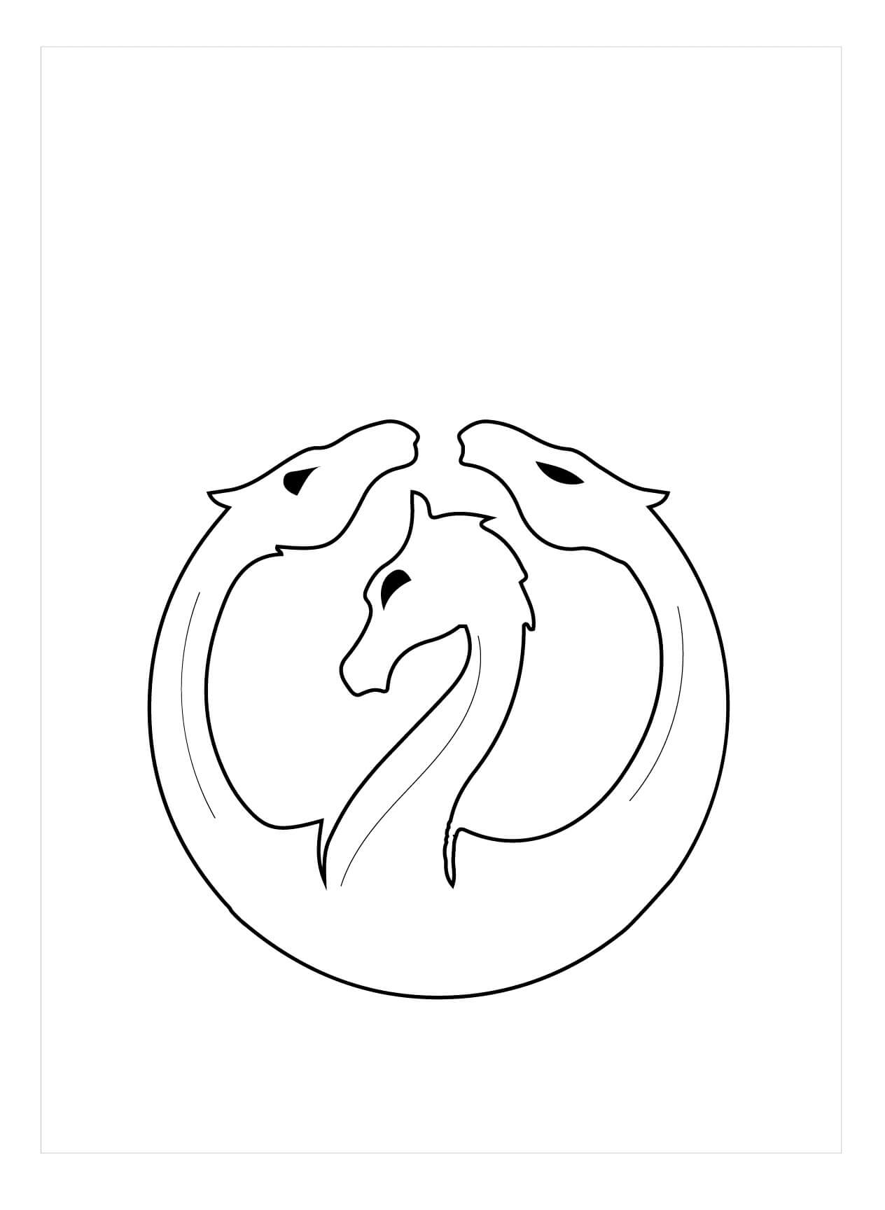 Dibujo de Logotipo de Hidra para Colorear y Imprimir