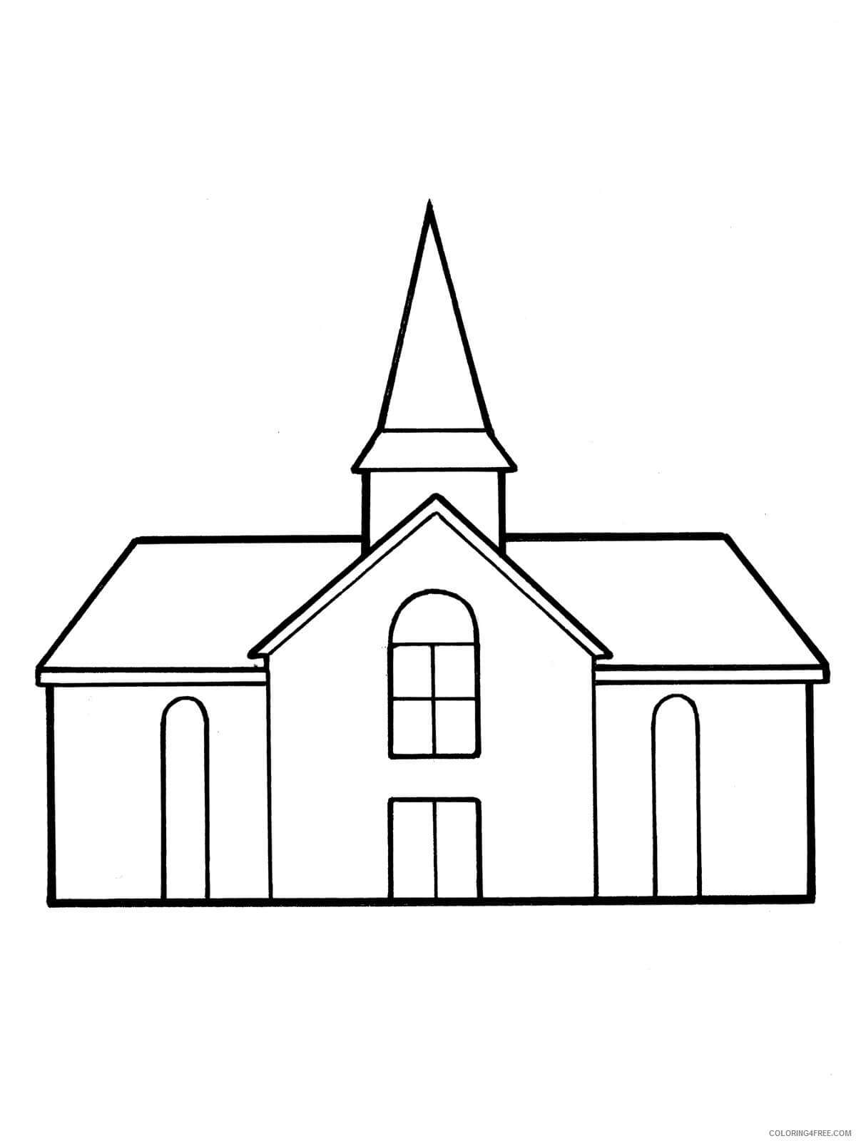 Dibujo de Iglesia Impresionante para Colorear y Imprimir