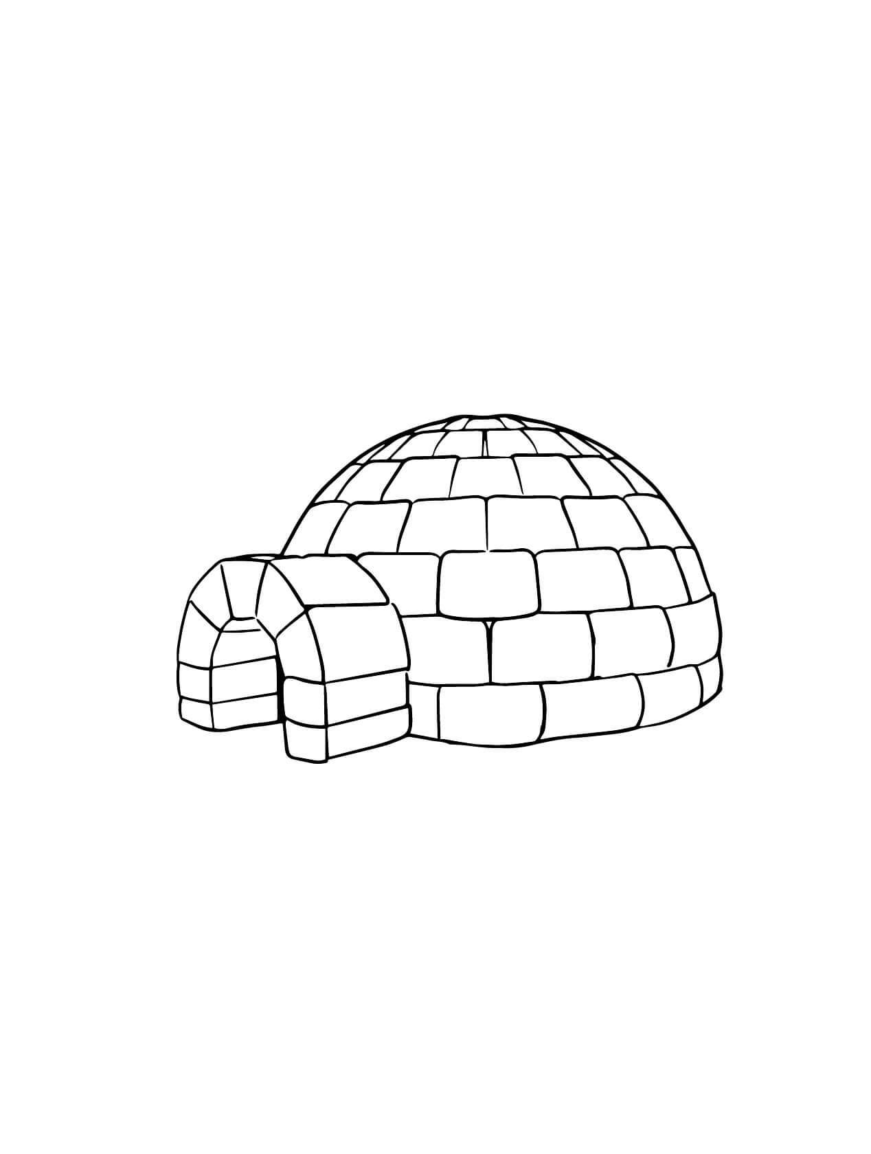 Dibujo de Buen Iglu para Colorear y Imprimir