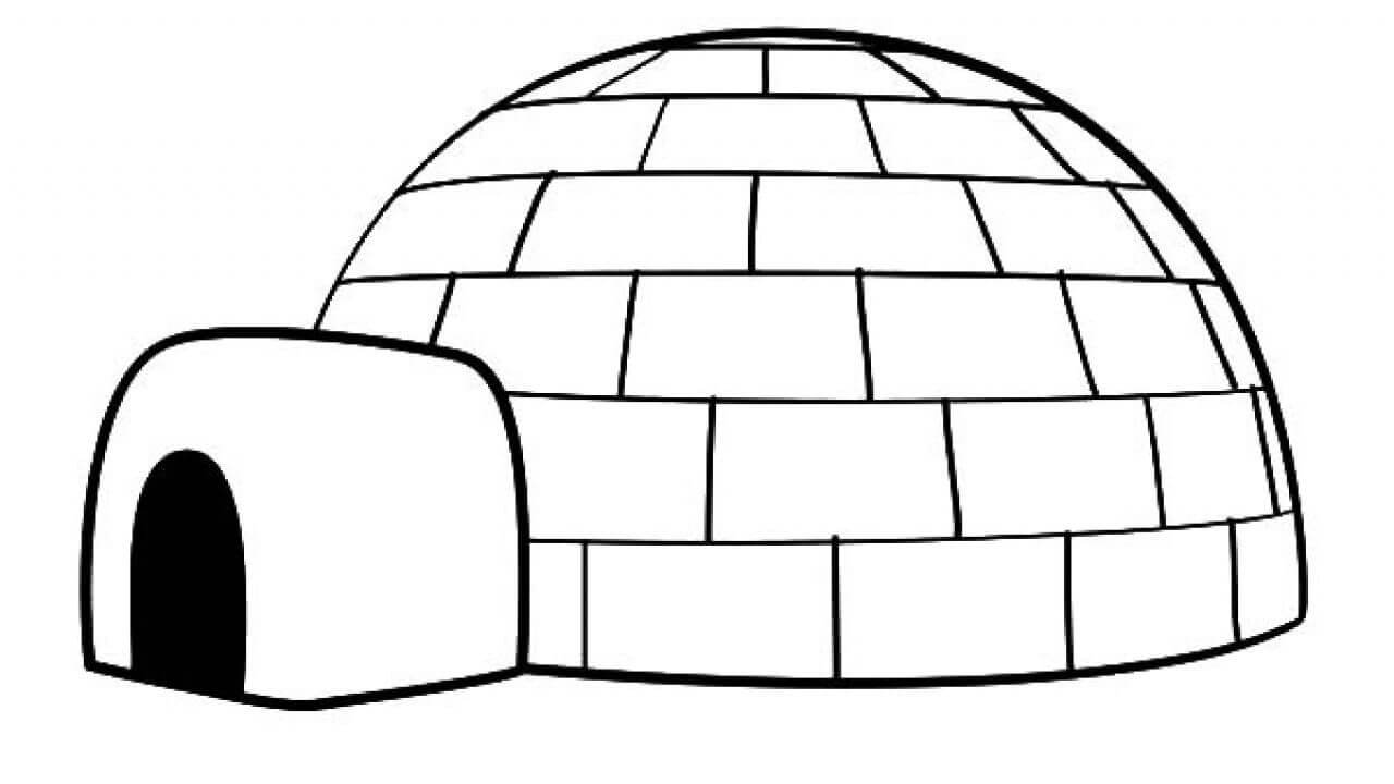 Dibujo de Gran Iglu para Colorear y Imprimir