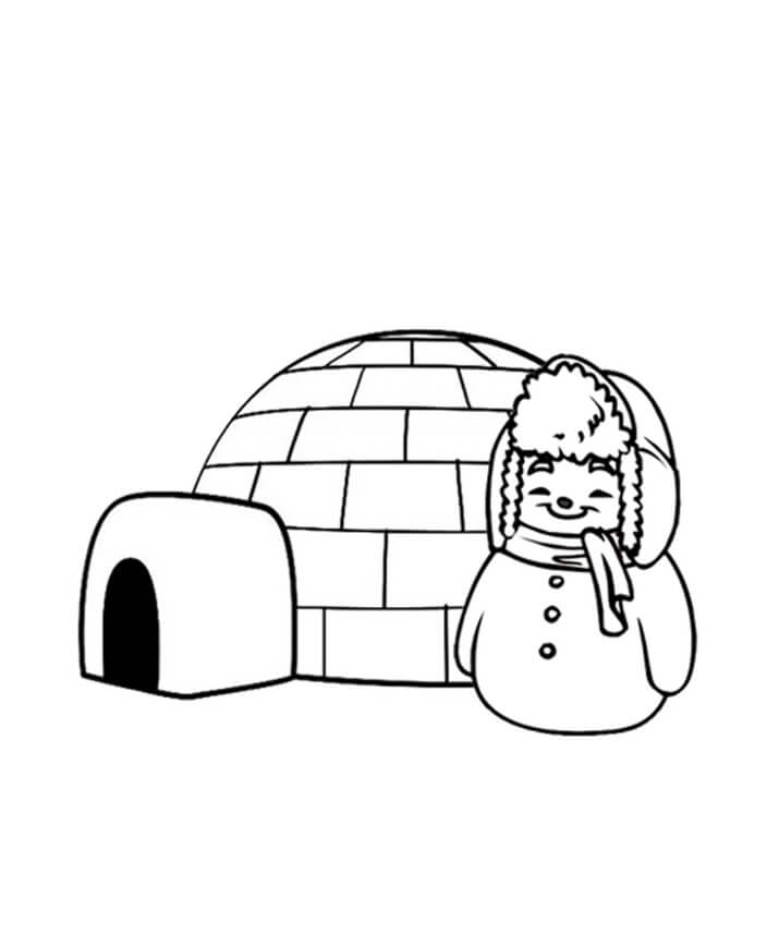 Iglú para Colorear