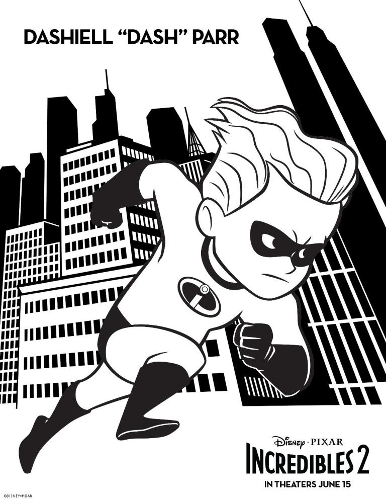 Dibujo de Cara Seria de Dash para Colorear y Imprimir