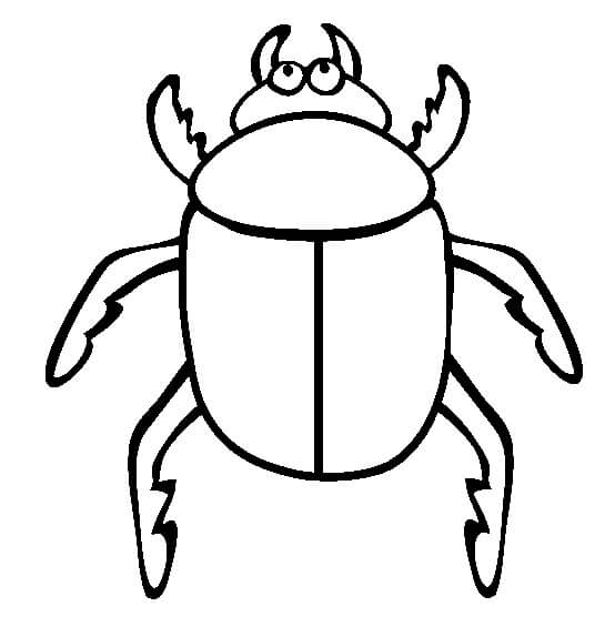 Dibujo de Escarabajos para Colorear y Imprimir