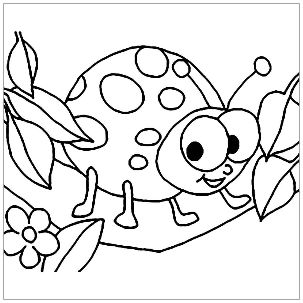 Dibujo de Mariquita Linda para Colorear y Imprimir