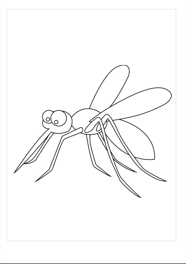 Dibujo de Mosquito para Colorear y Imprimir