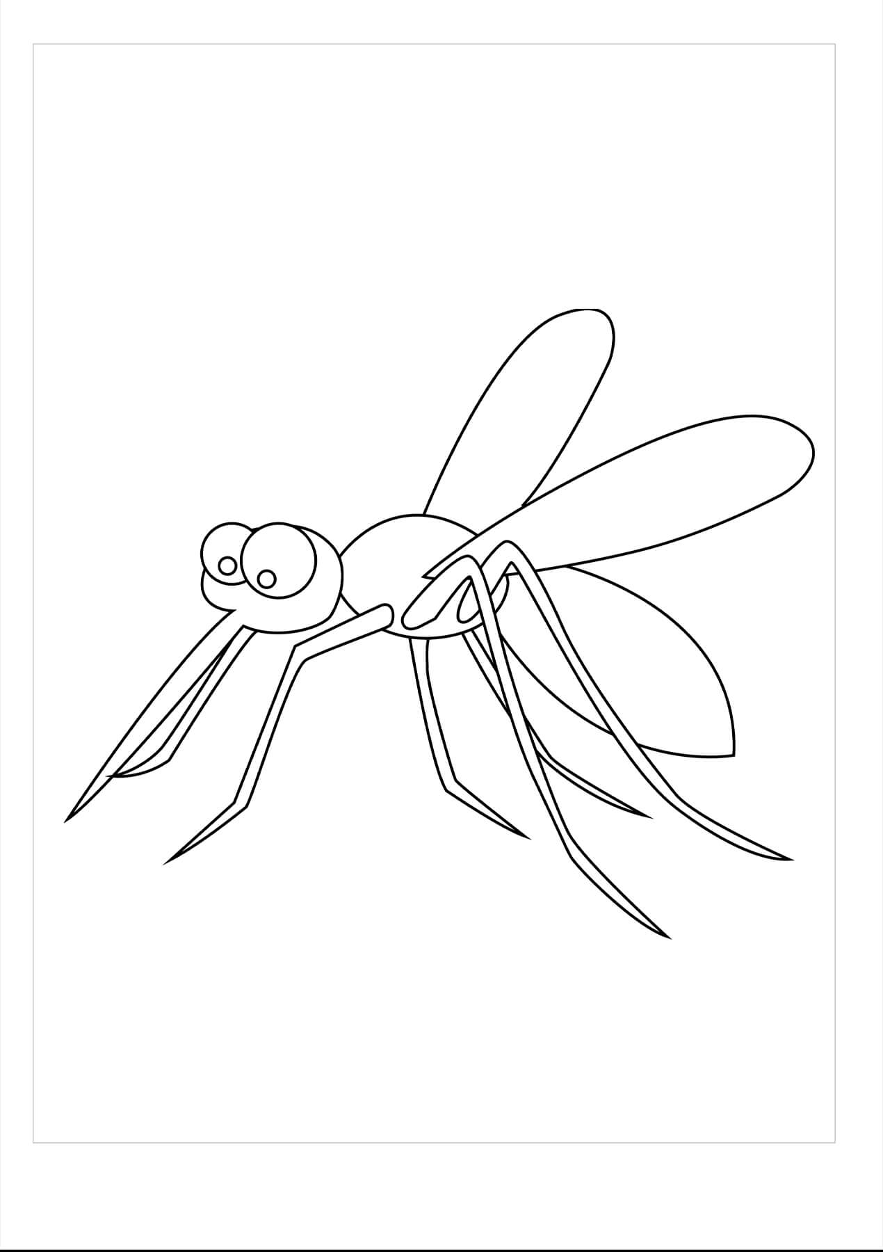 Dibujo de Mosquito para Colorear y Imprimir