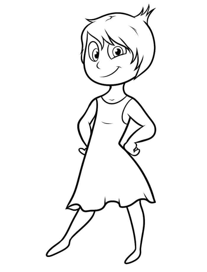 Dibujo de Alegría de Adentro Hacia Afuera para Colorear y Imprimir