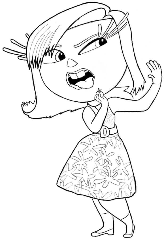 Dibujo de Asco de Adentro Hacia Afuera para Colorear y Imprimir