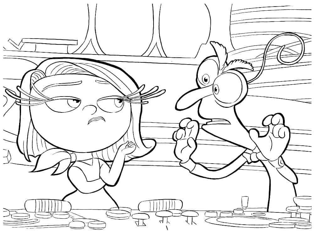 Dibujo de Asco y Miedo para Colorear y Imprimir