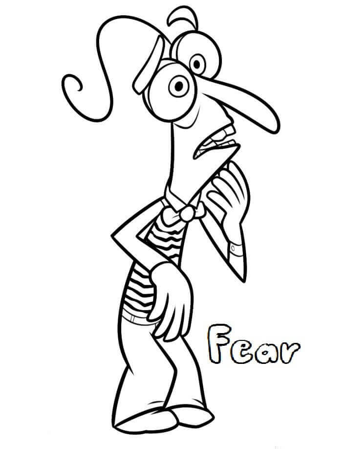 Dibujo de Miedo de Adentro Hacia Afuera para Colorear y Imprimir