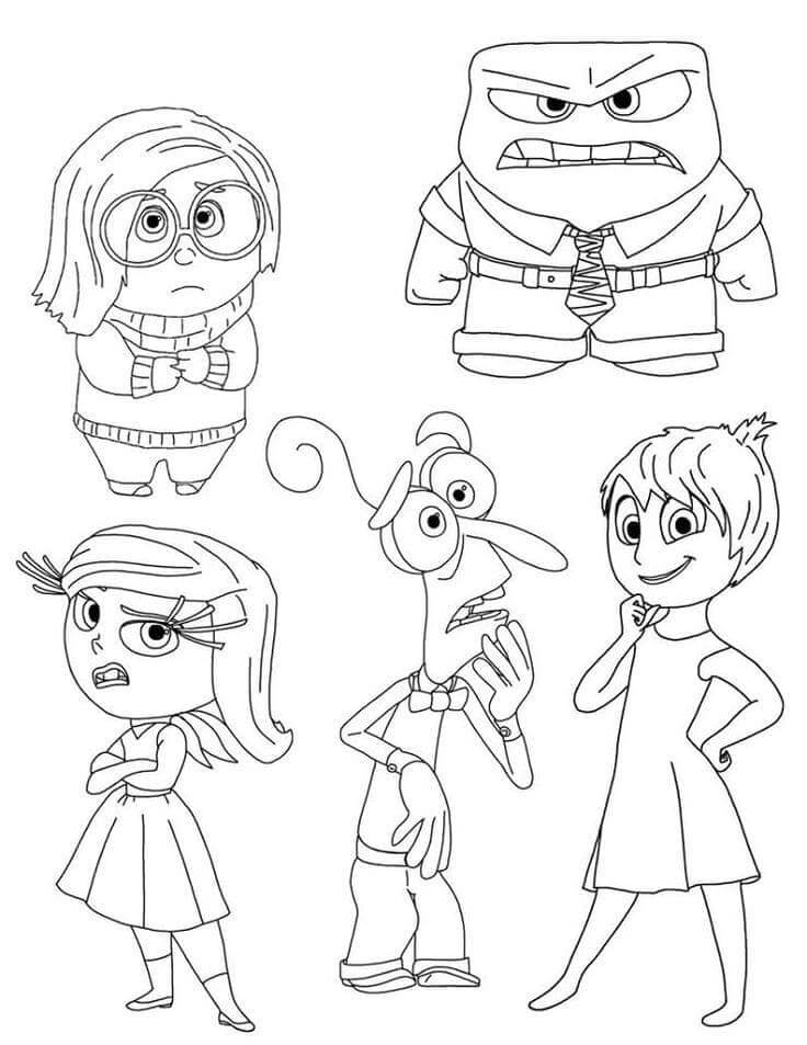 Inside Out para Colorear