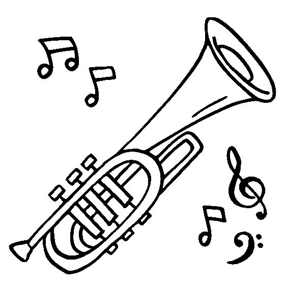 dibujo dibujo de saxofon para colorear