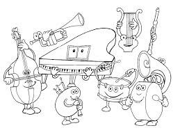 dibujo instrumento de musica de dibujos animados para colorear
