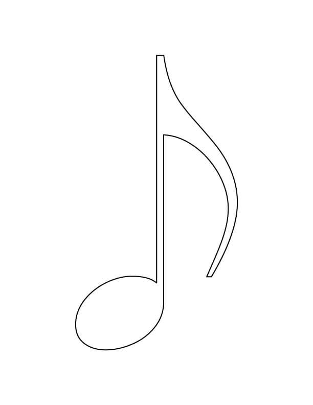 dibujo notas musicales faciles imprimir para colorear