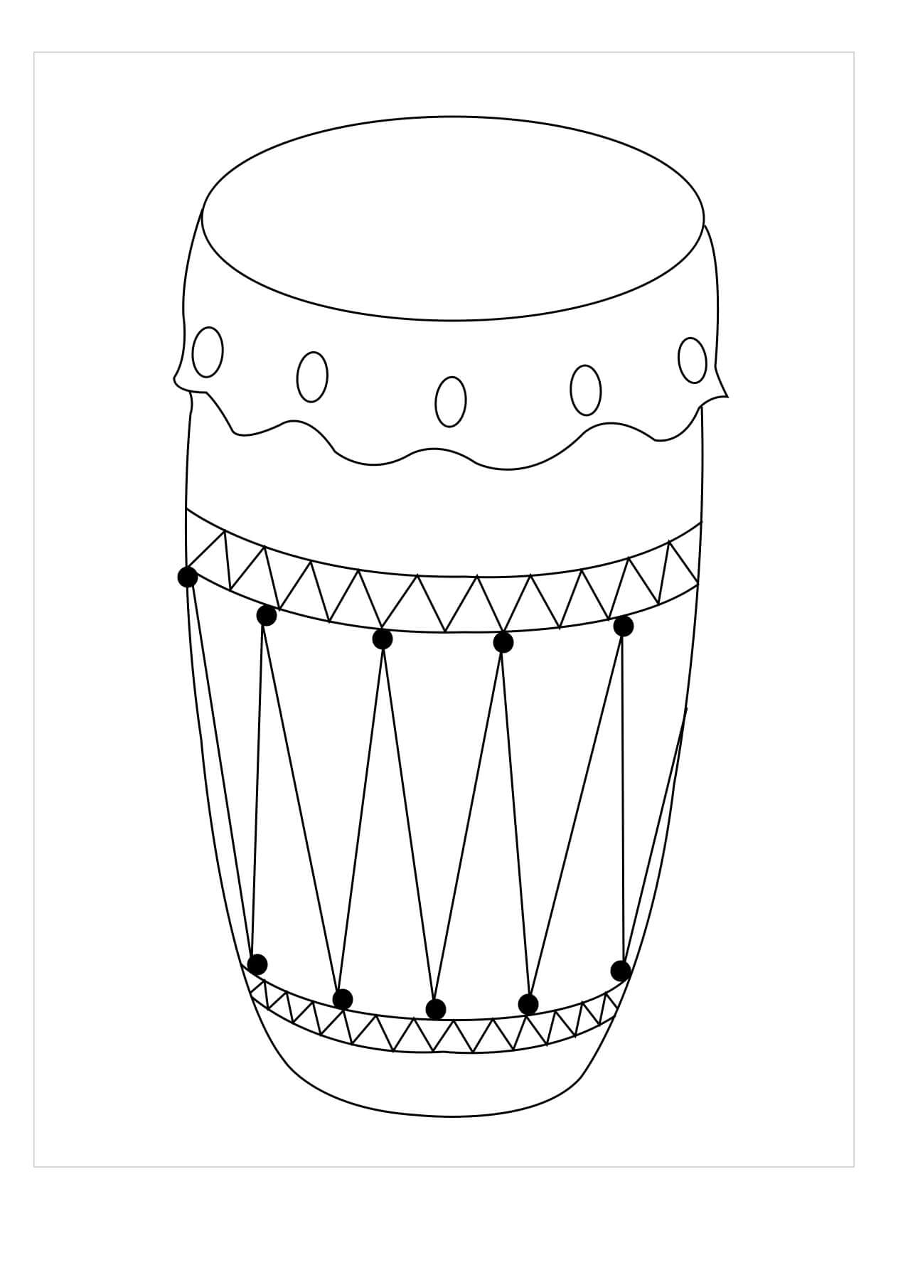 dibujo tambor en africa gratis para colorear