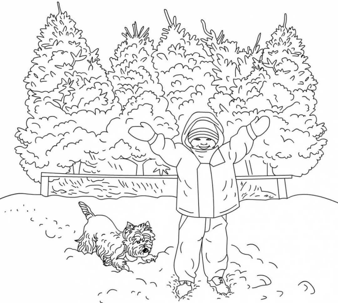 Invierno para Colorear