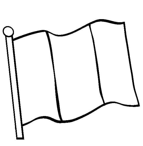 Dibujo de Bandera de Irlanda para Colorear y Imprimir