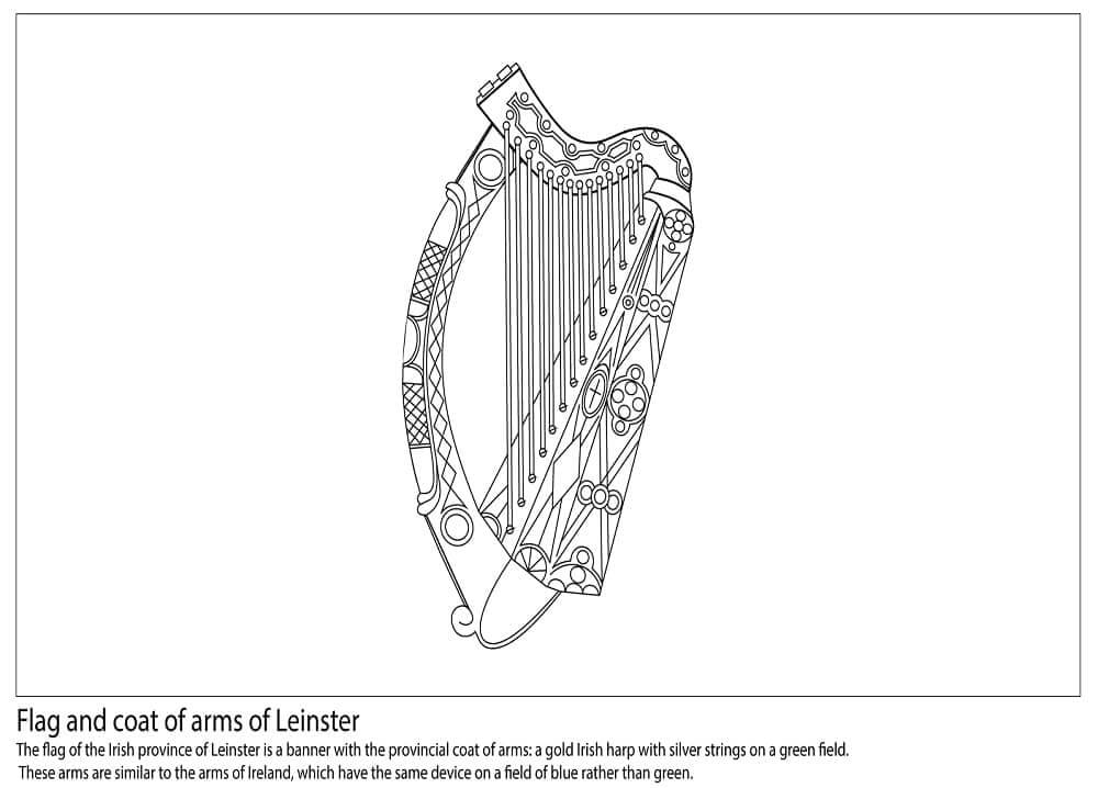 Dibujo de Bandera de Leinster para Colorear y Imprimir