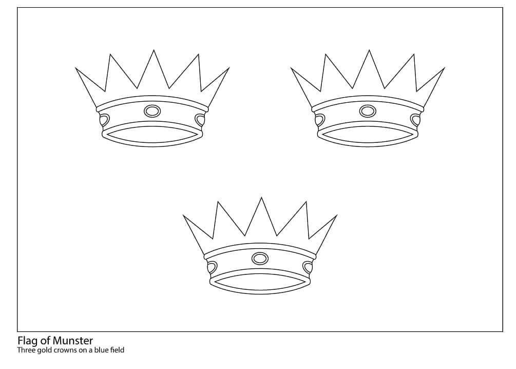 Dibujo de Bandera de Munster para Colorear y Imprimir
