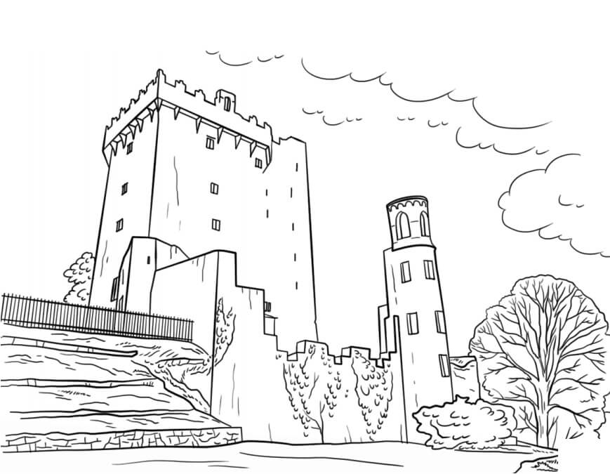 Dibujo de El Castillo de Blarney para Colorear y Imprimir