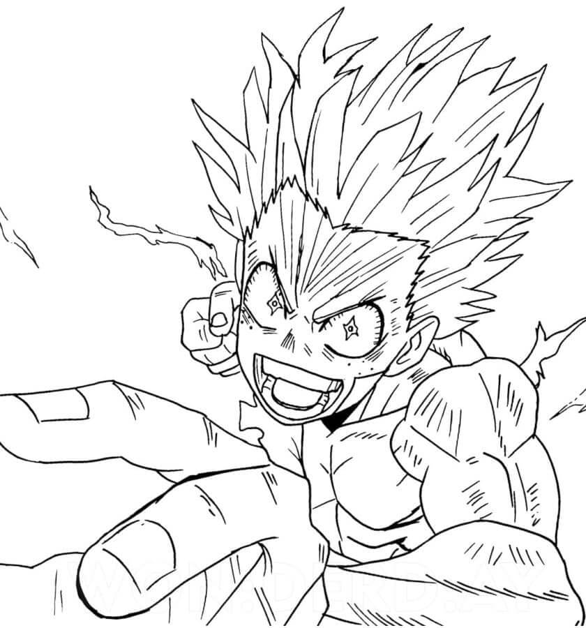 Dibujo de Deku Detroit Aplastar para Colorear y Imprimir