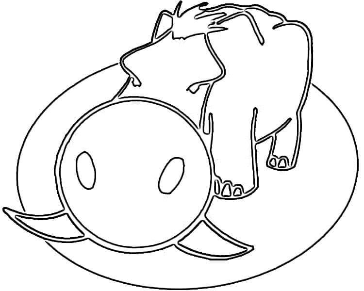 Dibujo de Dibujo de Jabalí para Imprimir para Colorear y Imprimir