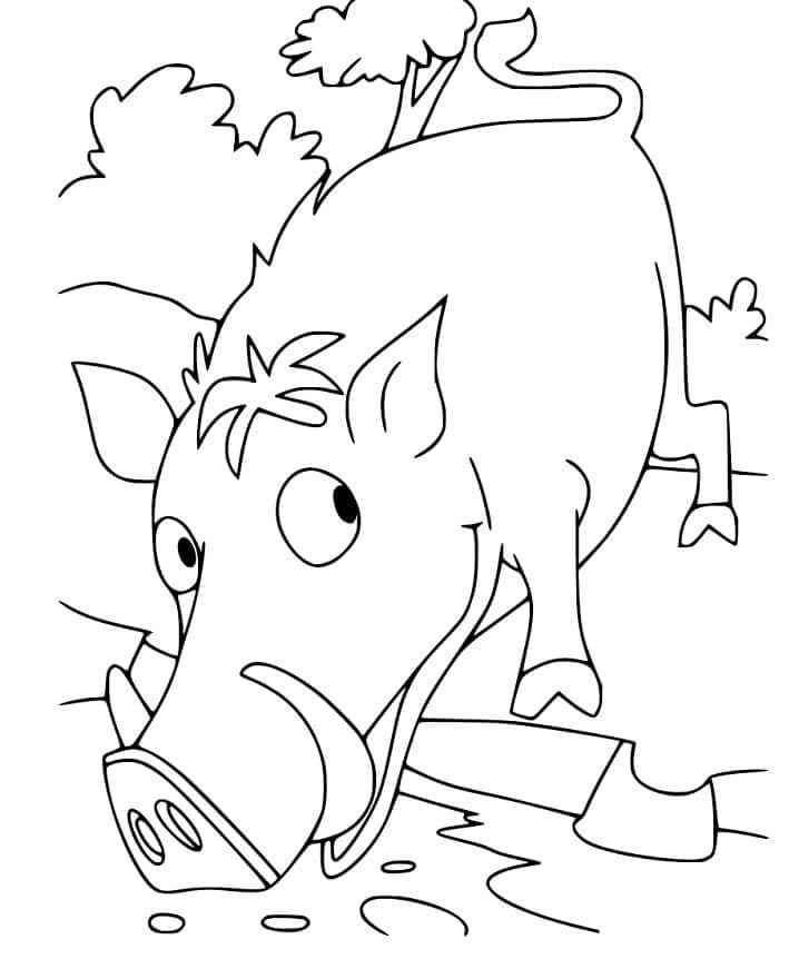 Dibujo de Tablero Salvaje Simple para Colorear y Imprimir
