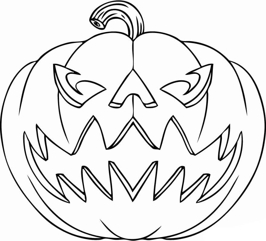 Dibujo de Gordo Jack o Lantern para Colorear y Imprimir