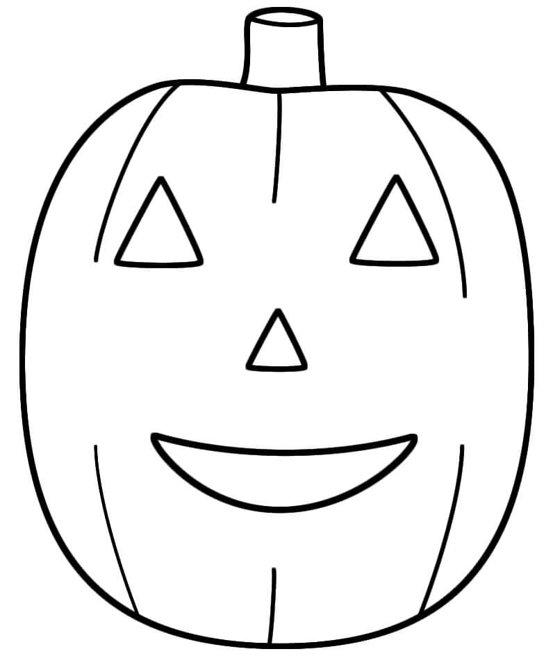Dibujo de Jack o Lantern Basíco para Colorear y Imprimir