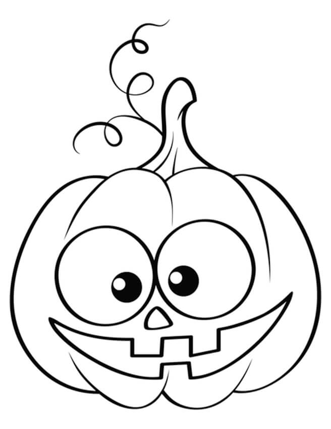 Dibujo de Lindo Jack o Lantern para Colorear y Imprimir