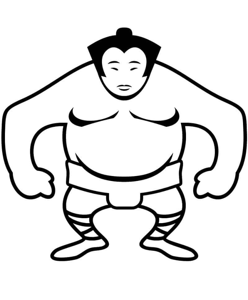 Dibujo de Sumo para Colorear y Imprimir