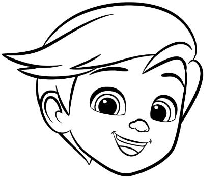 Dibujo de Cara de Tim para Colorear y Imprimir