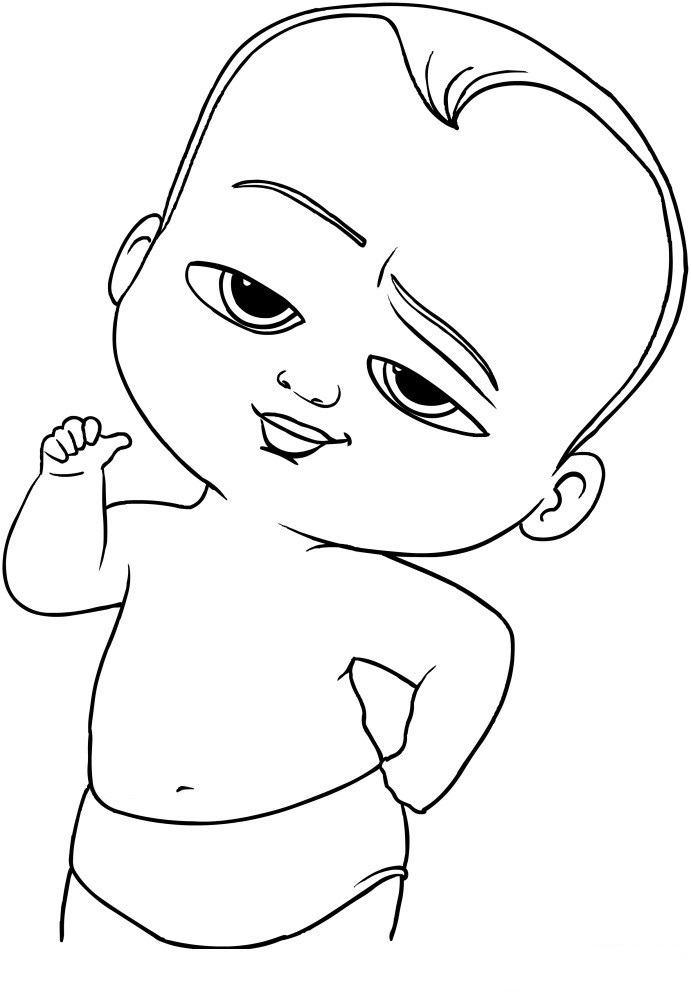 Dibujo de Panal Con Bebé Jefe para Colorear y Imprimir