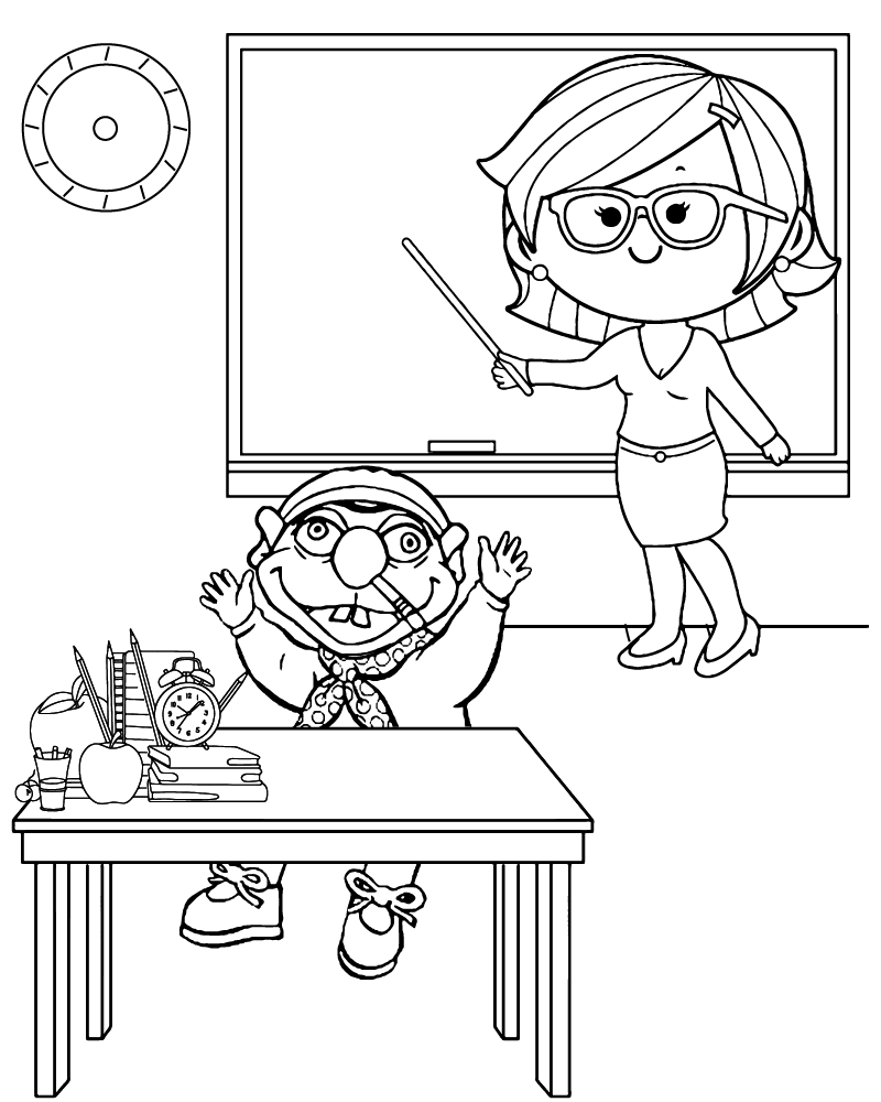 Dibujo de Imgi 13 Jeffy In School Coloring Page para Colorear y Imprimir
