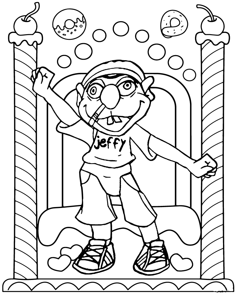 Dibujo de Imgi 16 Jeffy From Supermariologan Coloring Page para Colorear y Imprimir