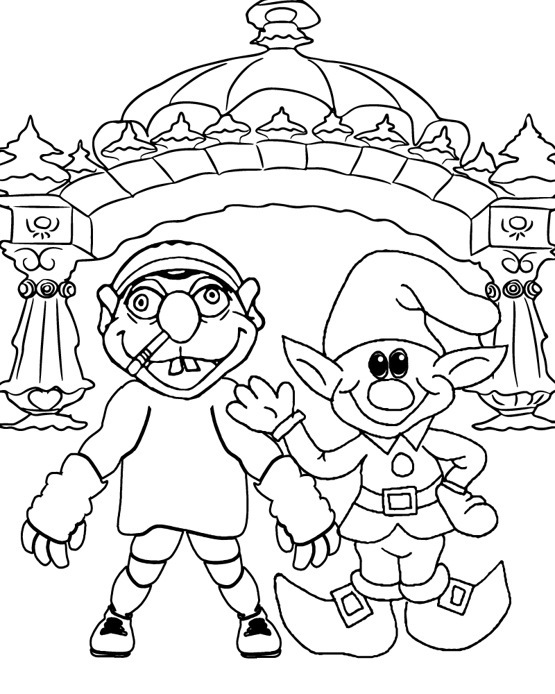 Dibujo de Imgi 3 Jeffy The Puppet Circus Show Coloring Page para Colorear y Imprimir