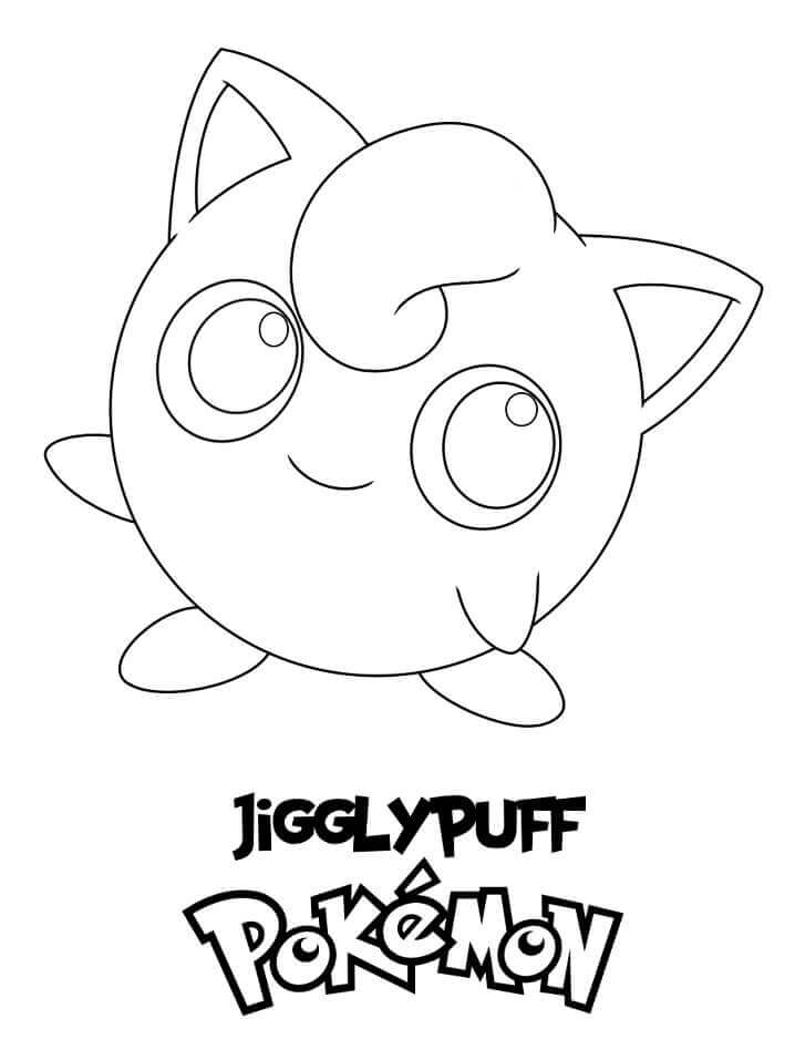 Dibujo de Pokémon Jigglypuff para Colorear y Imprimir