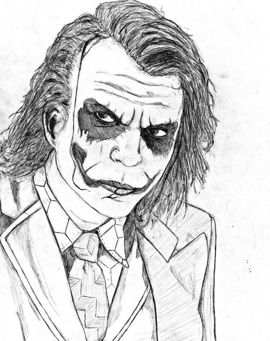 Dibujo de Dibujo Cara Joker para Colorear y Imprimir