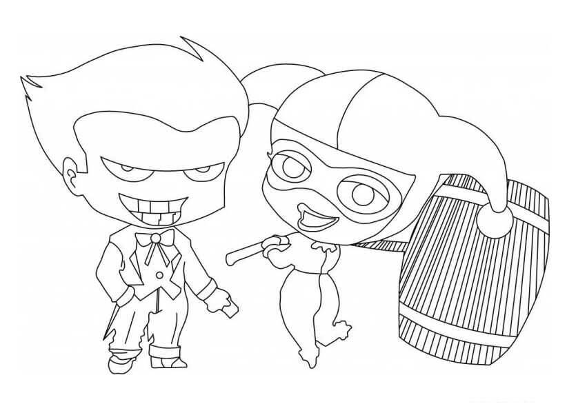 Dibujo de Diversión Cabeza Joker 1 para Colorear y Imprimir