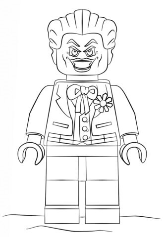 Dibujo de Diversión Del Joker de Lego para Colorear y Imprimir
