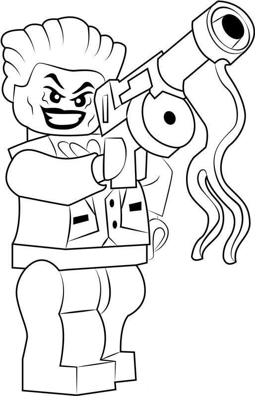 Dibujo de Divertido Joker de Lego para Colorear y Imprimir