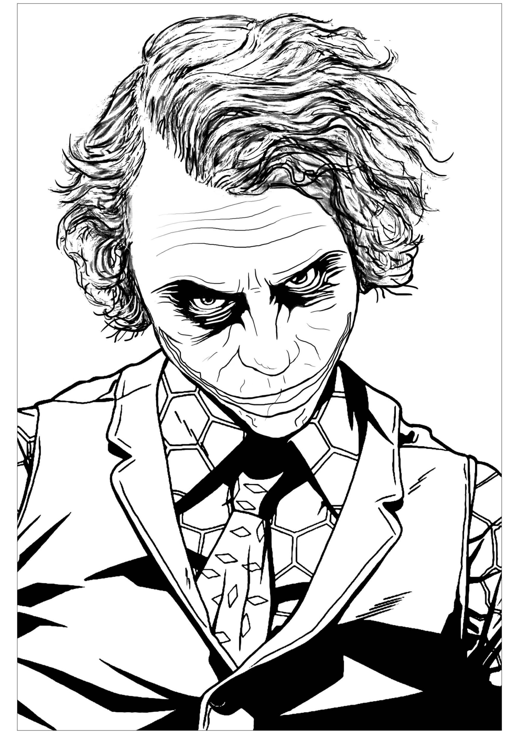 Dibujo de El Libro Mayor de Salud Del Joker Scaled para Colorear y Imprimir