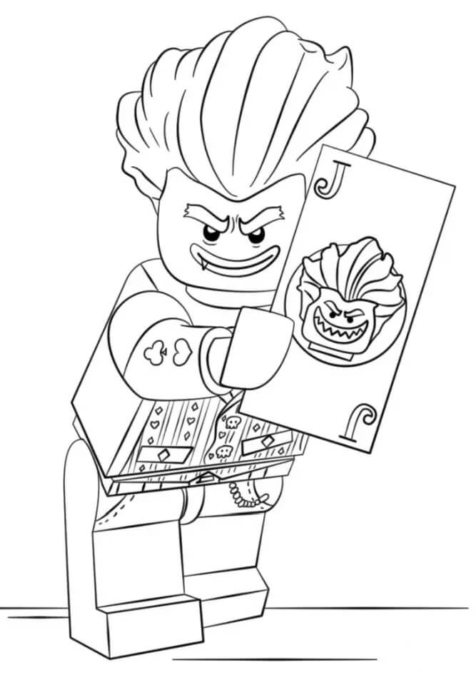 Dibujo de Impresionante Lego Joker para Colorear y Imprimir