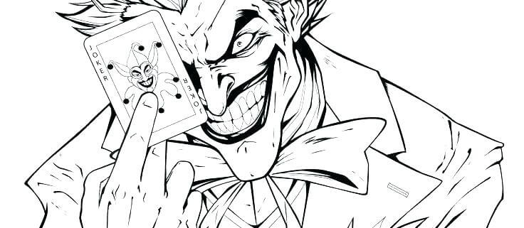 Dibujo de Joker Aterrador para Colorear y Imprimir