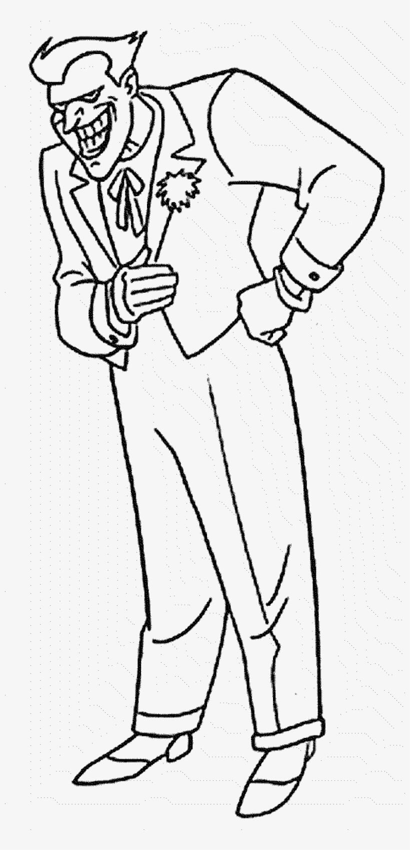 Dibujo de Joker Basíco para Colorear y Imprimir