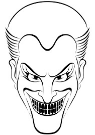 Dibujo de Joker de Cabeza para Colorear y Imprimir